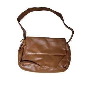 Vittoria Veneta Brown Leather Large Shoulder Bag Purse